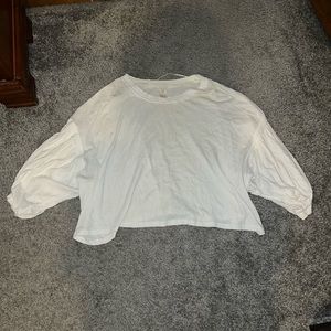 Free People - We The Free 3/4 Sleeve Oversized Top - White/Cream